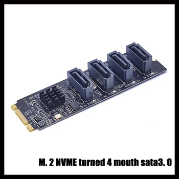 1 Darab m-2 GOMB-M NVME PCI-E, Hogy 4 Port SATA3.0 Terjeszkedés Merevlemez Hozzáadása A Kártya Meghajtó Ingyenes JMB582