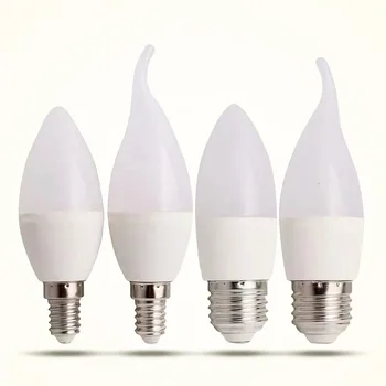10db/sok E14 E27 LED Gyertya Izzó AC 220V led csillár lámpa 3W 6W, 7W 9W hálószoba Lámpa Dekoráció Fény Energia-Megtakarítás