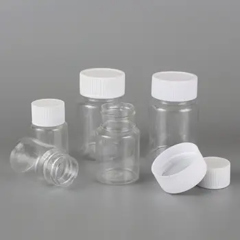 150PCS 100ml Műanyag PET Tiszta Üres Pecsét Üveg Szilárd Por, Gyógyszer fogamzásgátló Tabletta Kémiai Konténer Reagens Üveg