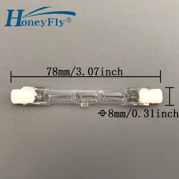 HoneyFly 50pcs J78 Halogén Izzók, Lámpa, Energia, C J78 220V 80W 120 W R7S Kettős Végű Végtelen Árvíz Fény Kvarc Cső
