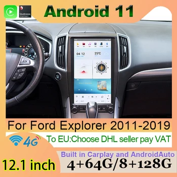 Qualcomm Android 11 Autó Multimédia Lejátszó AndroidAUTO Carplay Autó GPS Navigációs fejegység Ford Explorer 2011-2019