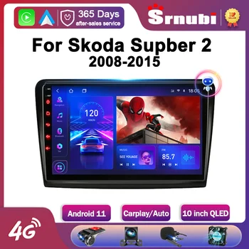 Srnubi Android 11.0 2Din autórádió Skoda Superb 2-B6 2008-2015 GPS Navigációs Multimédia Lejátszó 4G WIFI Autoradio DVD