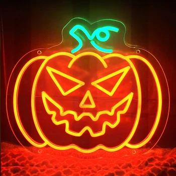 Tök Szellem neonok Csokit vagy Csalunk Neon Fény Egyéni Led-Bár Otthon Halloween Party Klub Gyerekeknek Ajándék Fali Dekor, Dekoráció