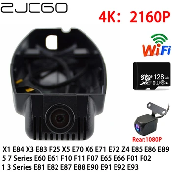 ZJCGO 4K Autó DVR Kamera Wifi Első Hátsó Kamera 2 Lencse 24 órás Parkolás Monitor BMW 1 3 Sorozat E81 E82 E87 E88 E90 E91 E92 E93